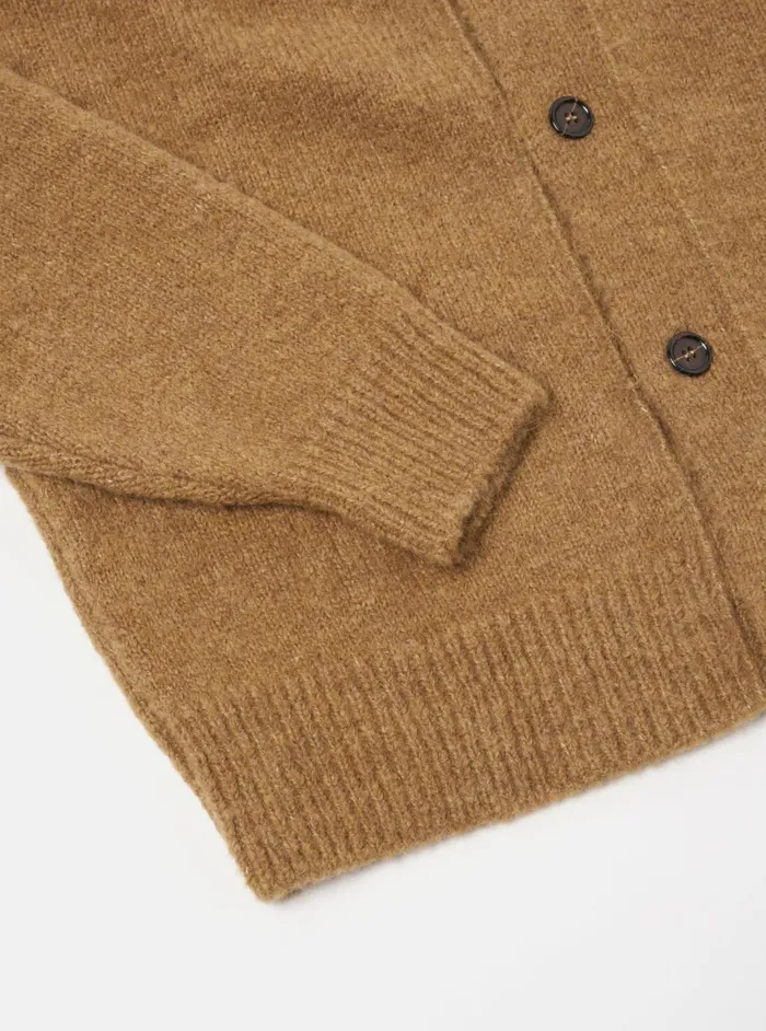 David Cardigan In Sand Alpaca Knit Men Universal Works Cardigans