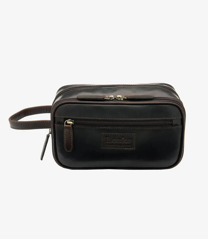 Day Bags Dartmouth Wash Bag Dark Brown Loake Men