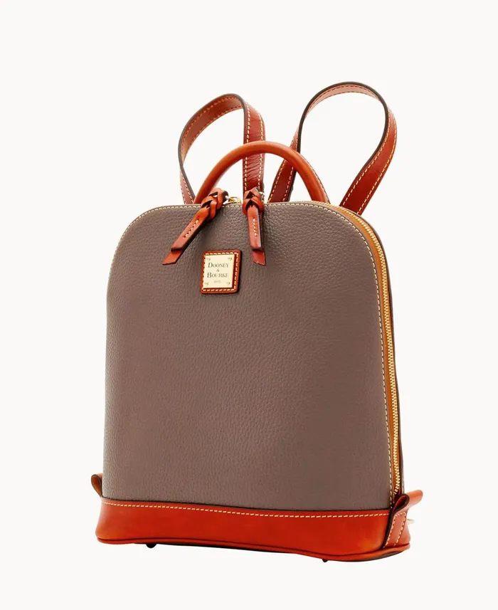 Dooney and Bourke Backpacks Pebble Grain Zip Pod Backpack Elephant 8211 WomenMen