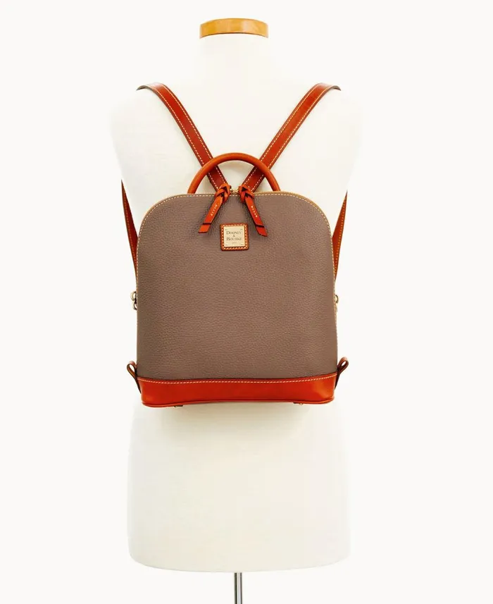 Dooney and Bourke Backpacks Pebble Grain Zip Pod Backpack Elephant 8211 WomenMen