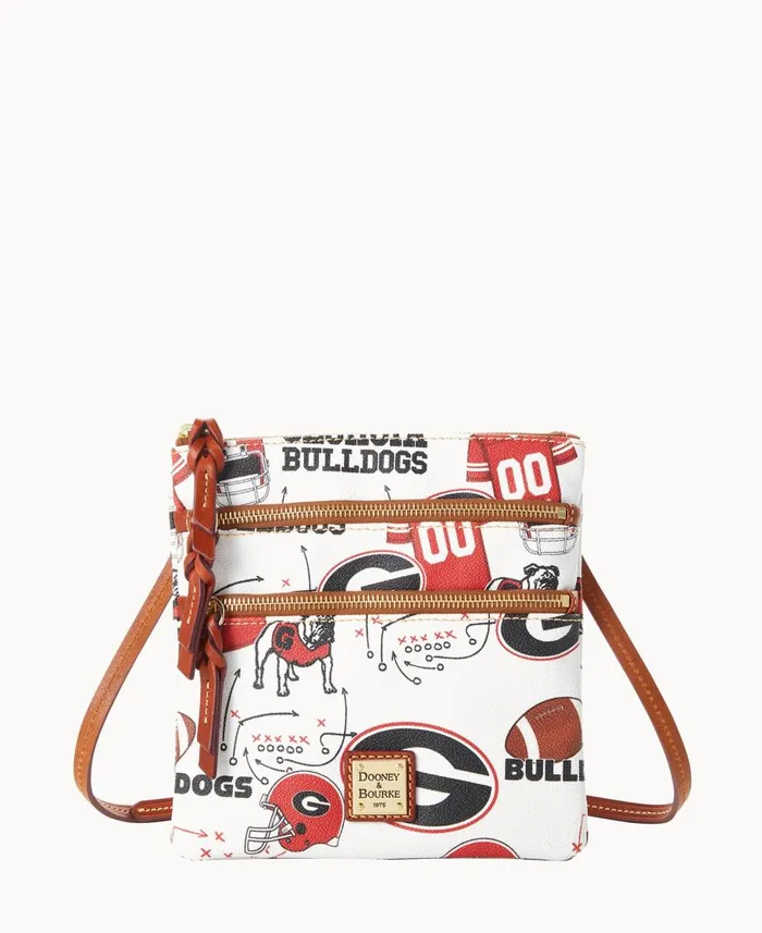 Dooney and Bourke Crossbodies Collegiate University Of Georgia N S Triple Zip Crossbody Georgia 8211 WomenMen