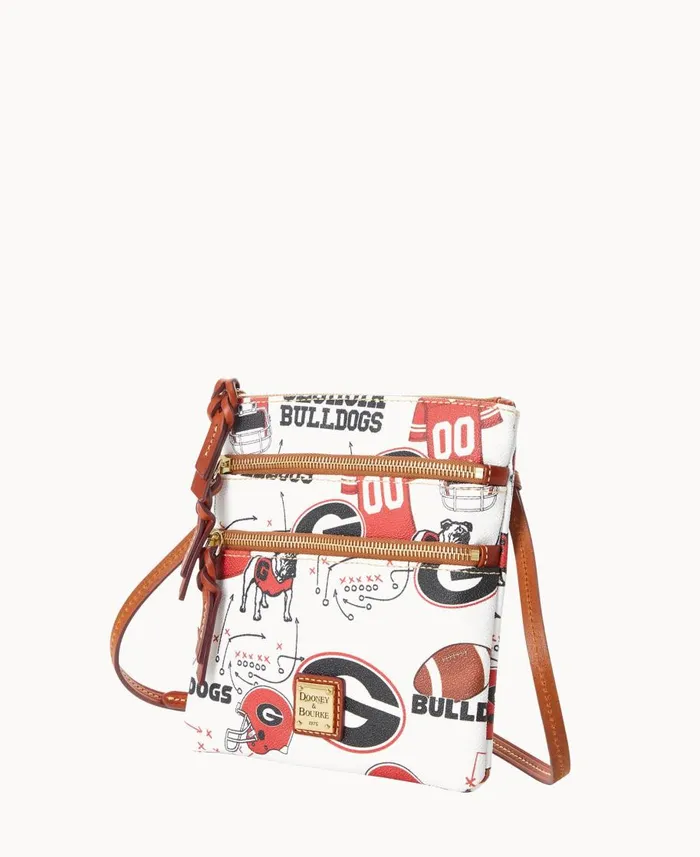 Dooney and Bourke Crossbodies Collegiate University Of Georgia N S Triple Zip Crossbody Georgia 8211 WomenMen Dooney and Bourke Crossbodies Collegiate University Of Georgia N S Triple Zip Crossbody Georgia 8211 WomenMen