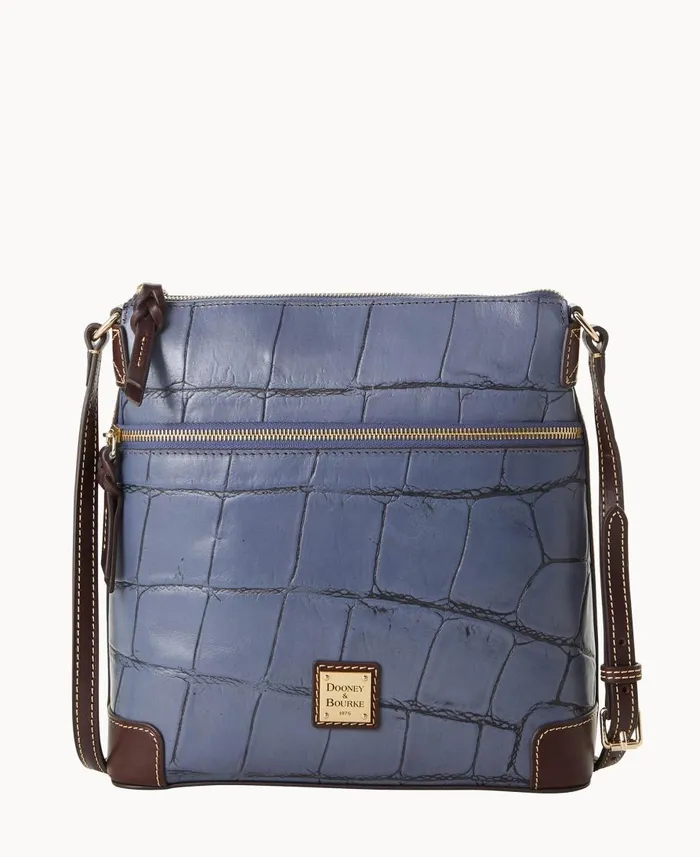 Dooney and Bourke Crossbodies Denison Crossbody Steel Blue 8211 WomenMen