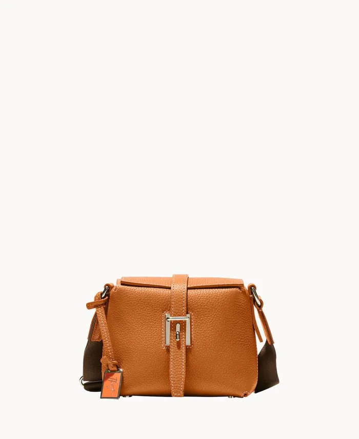 Dooney and Bourke Crossbodies Henrys Mini Foldover Crossbody Caramel 8211 WomenMen