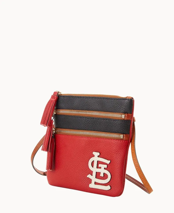 Dooney and Bourke Crossbodies MLB Cardinals Triple Zip Crossbody Cardinals 8211 WomenMen Dooney and Bourke Crossbodies MLB Cardinals Triple Zip Crossbody Cardinals 8211 WomenMen