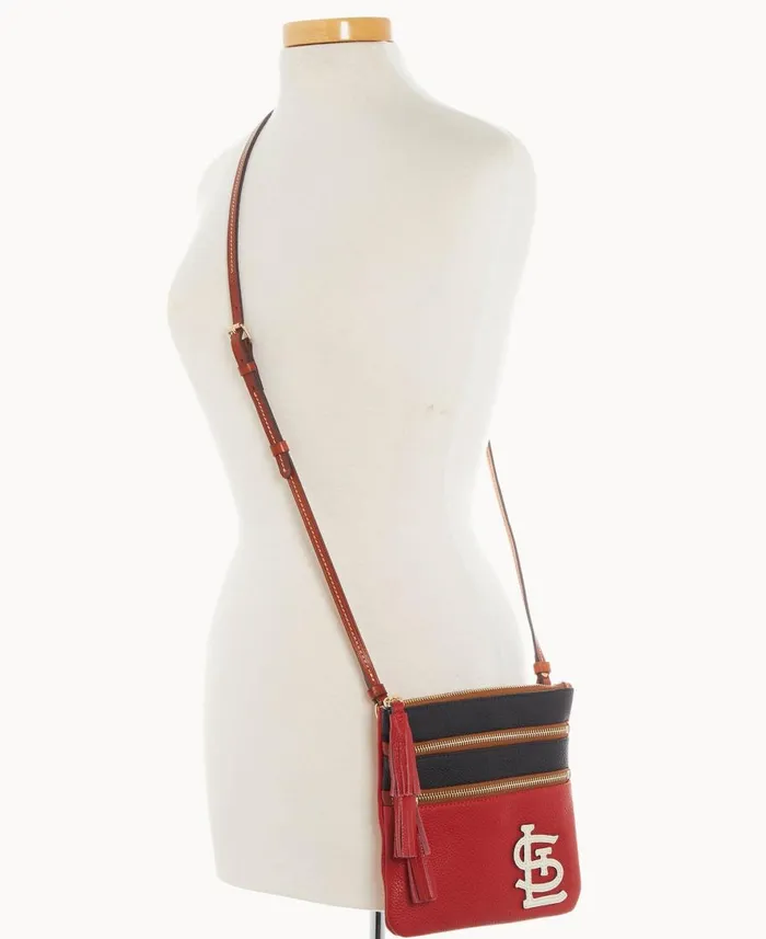 Dooney and Bourke Crossbodies MLB Cardinals Triple Zip Crossbody Cardinals 8211 WomenMen Dooney and Bourke Crossbodies MLB Cardinals Triple Zip Crossbody Cardinals 8211 WomenMen