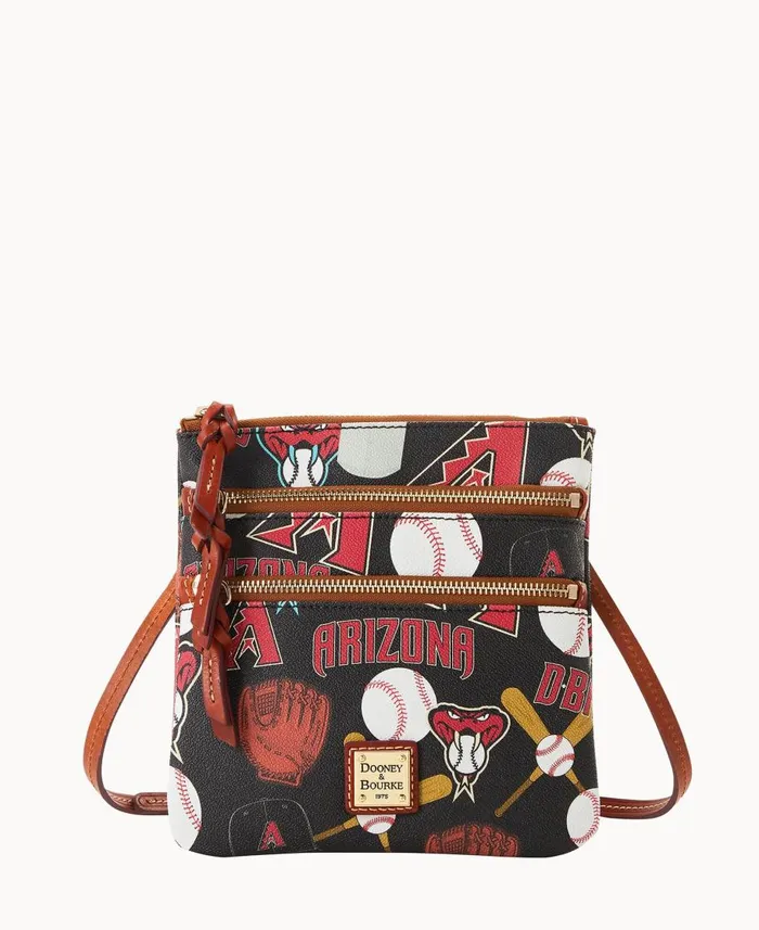 Dooney and Bourke Crossbodies MLB Diamondbacks N S Triple Zip Crossbody Diamondbacks 8211 WomenMen