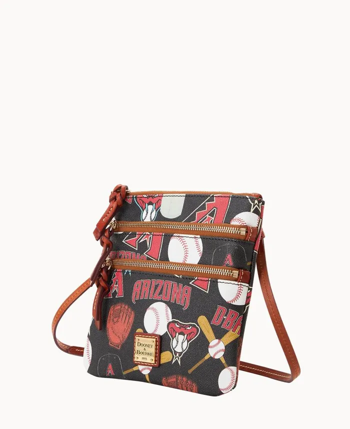 Dooney and Bourke Crossbodies MLB Diamondbacks N S Triple Zip Crossbody Diamondbacks 8211 WomenMen