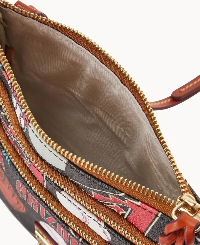 Dooney and Bourke Crossbodies MLB Diamondbacks N S Triple Zip Crossbody Diamondbacks 8211 WomenMen