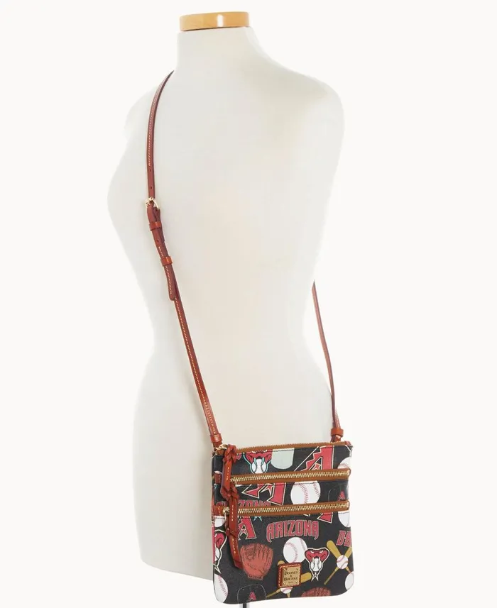 Dooney and Bourke Crossbodies MLB Diamondbacks N S Triple Zip Crossbody Diamondbacks 8211 WomenMen