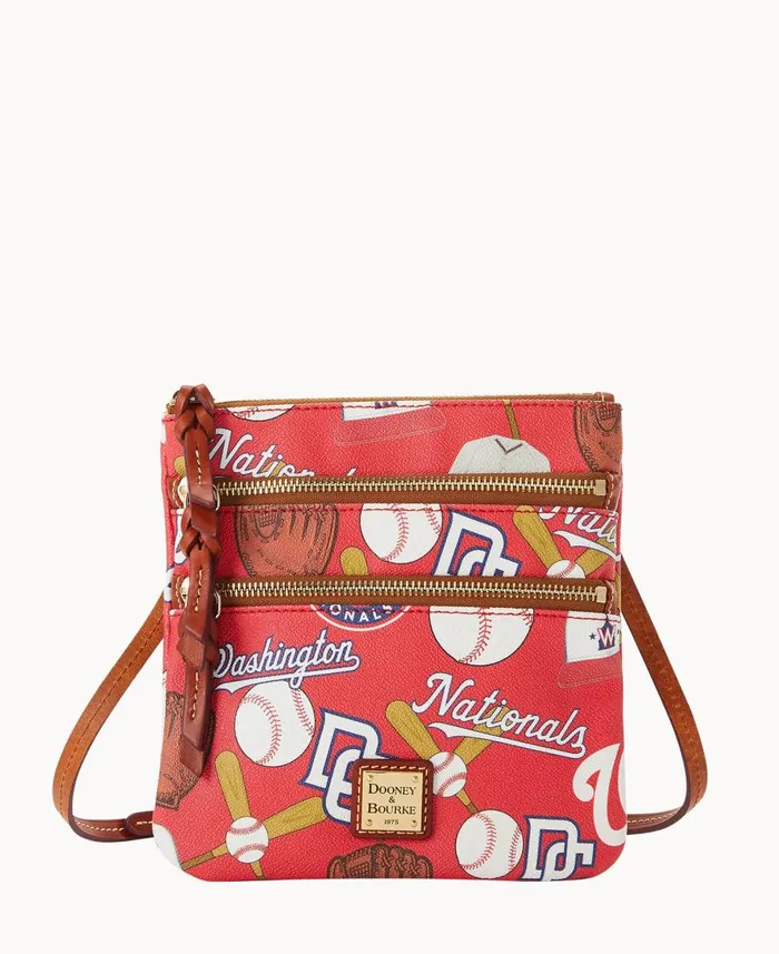 Dooney and Bourke Crossbodies MLB Nationals N S Triple Zip Crossbody Nationals 8211 WomenMen Dooney and Bourke Crossbodies MLB Nationals N S Triple Zip Crossbody Nationals 8211 WomenMen