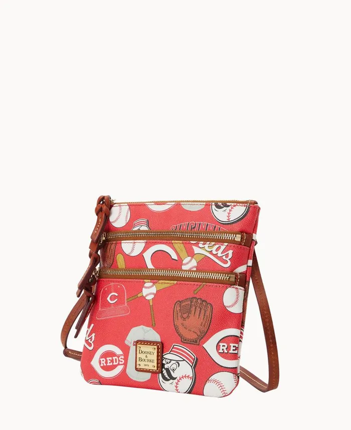 Dooney and Bourke Crossbodies MLB Reds N S Triple Zip Crossbody Reds 8211 WomenMen Dooney and Bourke Crossbodies MLB Reds N S Triple Zip Crossbody Reds 8211 WomenMen
