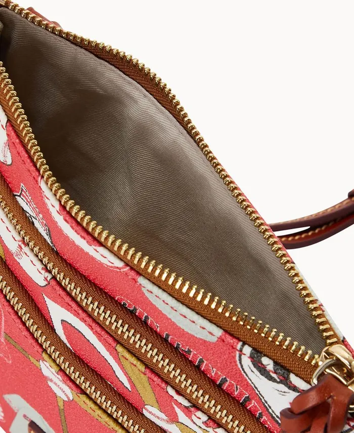 Dooney and Bourke Crossbodies MLB Reds N S Triple Zip Crossbody Reds 8211 WomenMen Dooney and Bourke Crossbodies MLB Reds N S Triple Zip Crossbody Reds 8211 WomenMen
