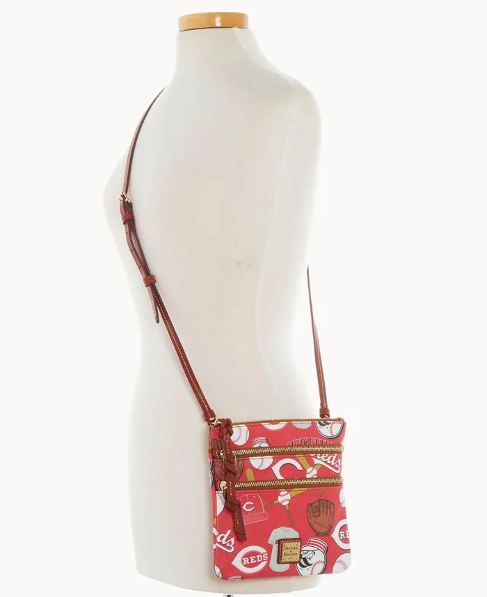 Dooney and Bourke Crossbodies MLB Reds N S Triple Zip Crossbody Reds 8211 WomenMen Dooney and Bourke Crossbodies MLB Reds N S Triple Zip Crossbody Reds 8211 WomenMen