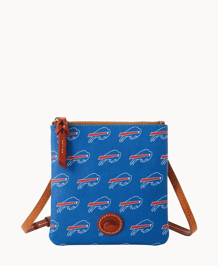 Dooney and Bourke Crossbodies NFL Bills Small North South Top Zip Crossbody Bills 8211 WomenMen