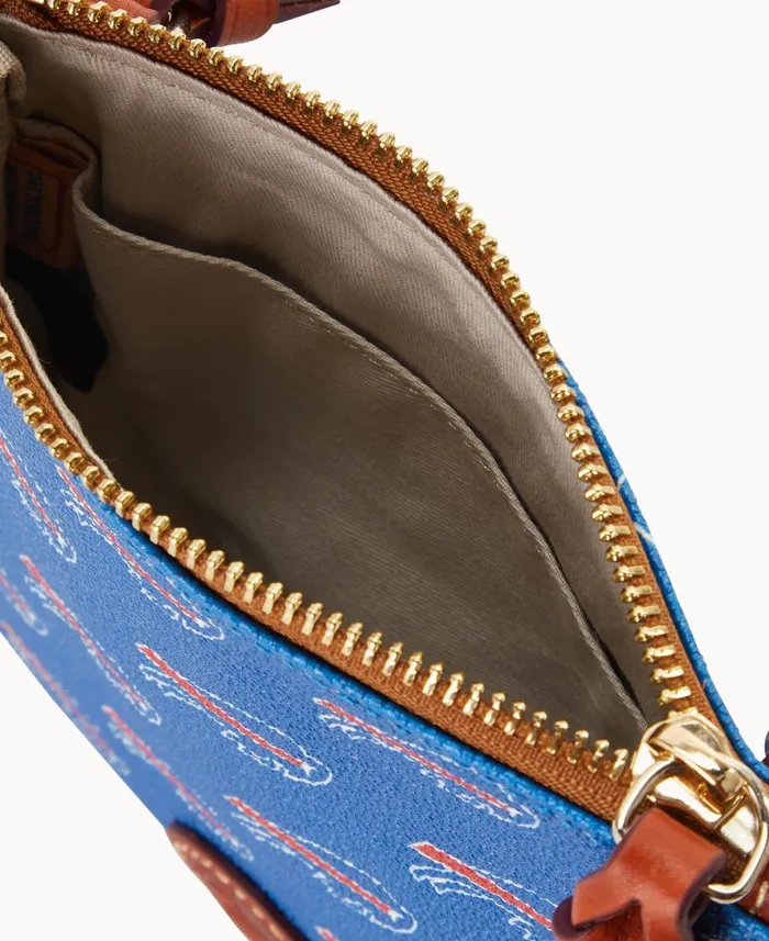 Dooney and Bourke Crossbodies NFL Bills Small North South Top Zip Crossbody Bills 8211 WomenMen