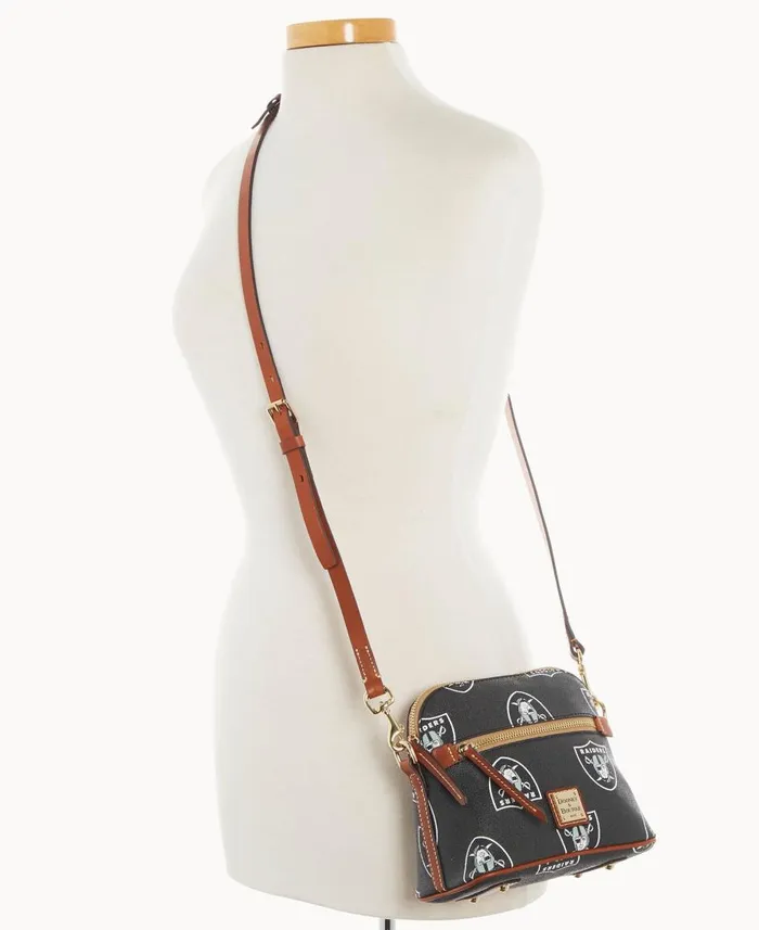 Dooney and Bourke Crossbodies NFL Raiders Domed Crossbody Raiders 8211 WomenMen Dooney and Bourke Crossbodies NFL Raiders Domed Crossbody Raiders 8211 WomenMen