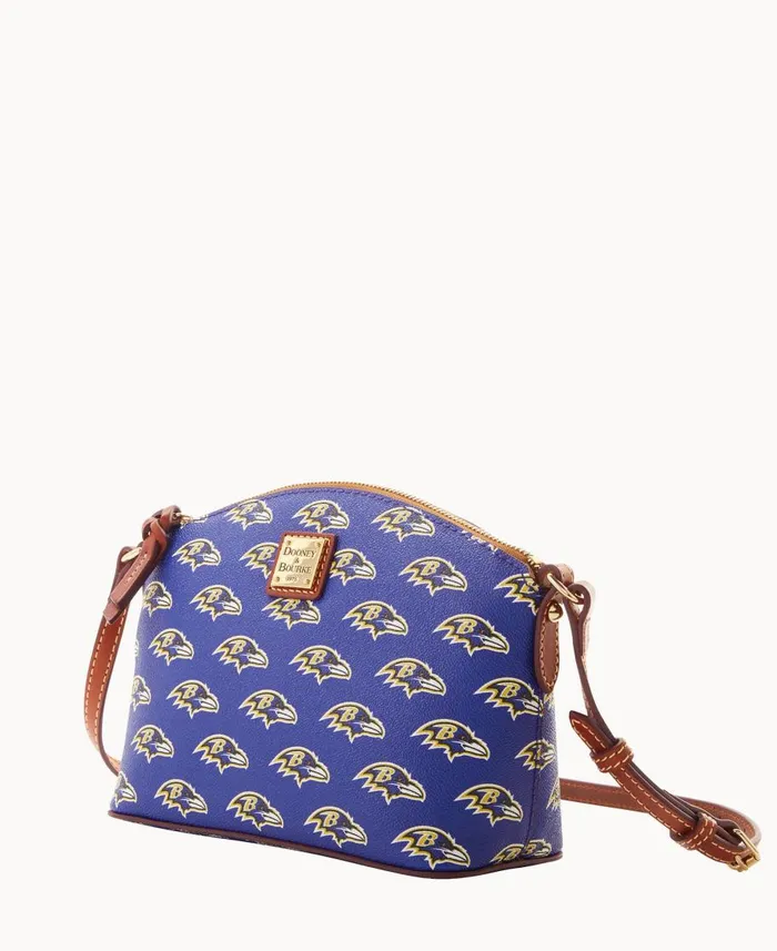 Dooney and Bourke Crossbodies NFL Ravens Suki Crossbody Med Wristlet Ravens 8211 WomenMen