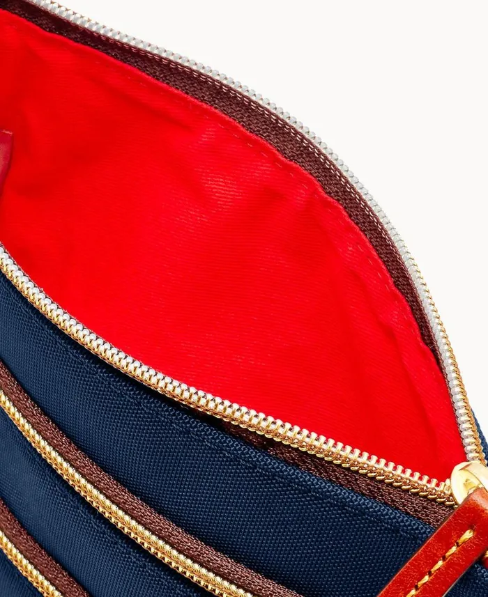 Dooney and Bourke Crossbodies Nylon North South Triple Zip Navy 8211 WomenMen Dooney and Bourke Crossbodies Nylon North South Triple Zip Navy 8211 WomenMen