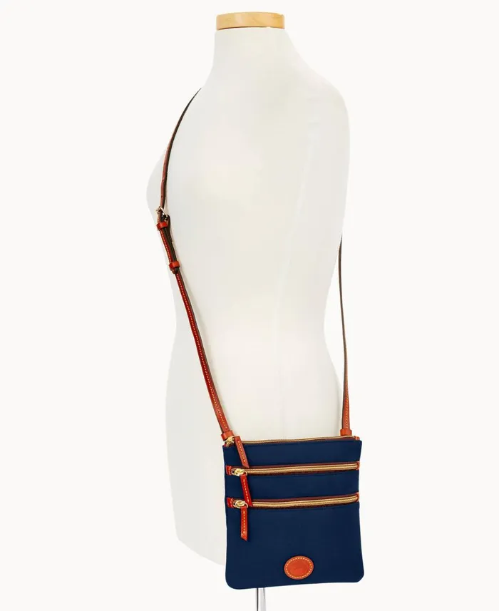Dooney and Bourke Crossbodies Nylon North South Triple Zip Navy 8211 WomenMen Dooney and Bourke Crossbodies Nylon North South Triple Zip Navy 8211 WomenMen