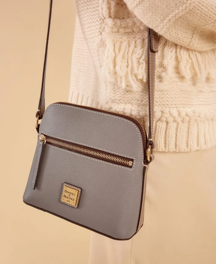 Dooney and Bourke Crossbodies Sorrento Zip Domed Crossbody Mushroom 8211 WomenMen Dooney and Bourke Crossbodies Sorrento Zip Domed Crossbody Mushroom 8211 WomenMen