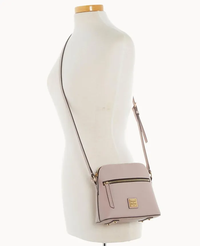 Dooney and Bourke Crossbodies Sorrento Zip Domed Crossbody Mushroom 8211 WomenMen Dooney and Bourke Crossbodies Sorrento Zip Domed Crossbody Mushroom 8211 WomenMen