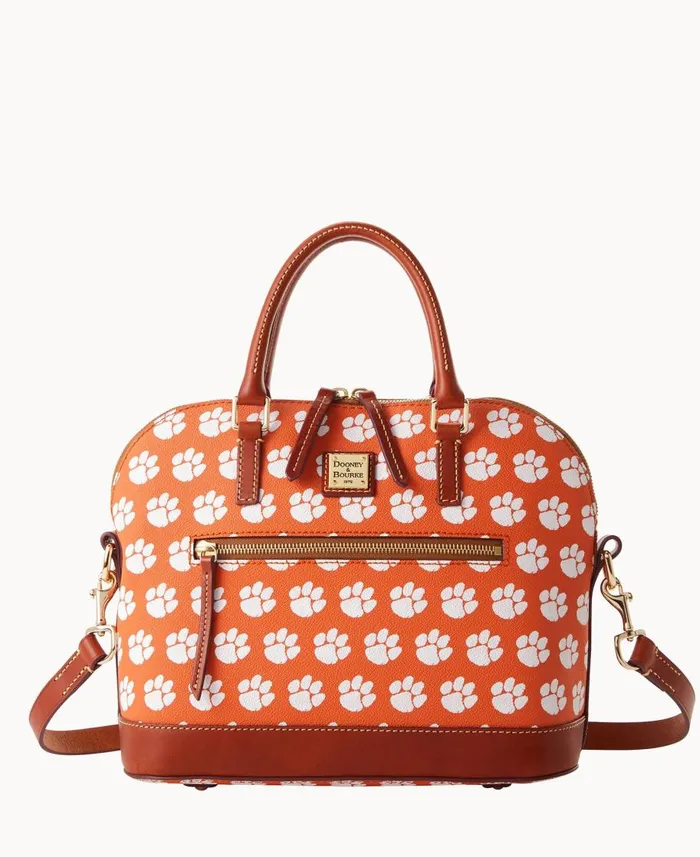 Dooney and Bourke Satchels Collegiate Clemson University Domed Zip Satchel Clemson 8211 WomenMen Dooney and Bourke Satchels Collegiate Clemson University Domed Zip Satchel Clemson 8211 WomenMen