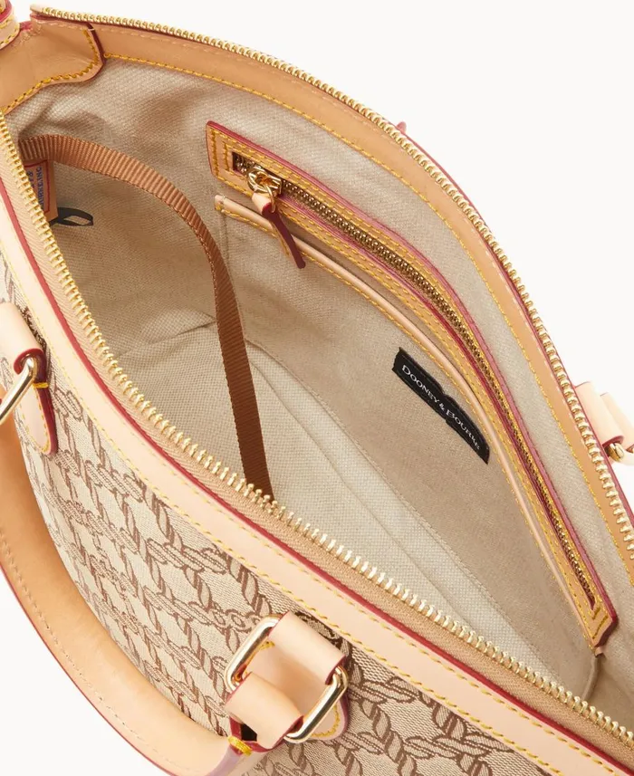 Dooney and Bourke Satchels Maritime Domed Satchel Brown 8211 WomenMen