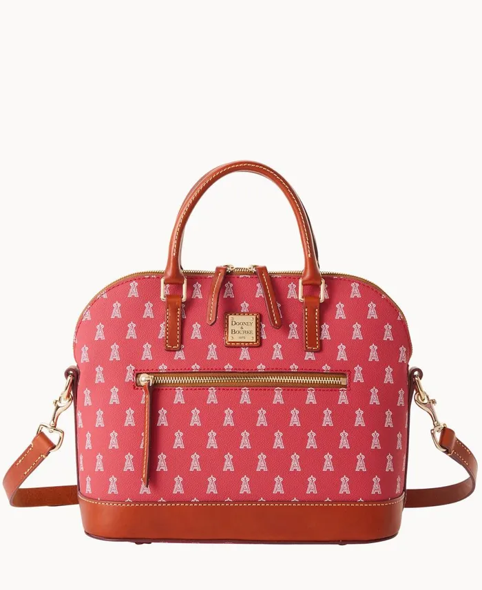 Dooney and Bourke Satchels MLB Angels Domed Zip Satchel Angels 8211 WomenMen