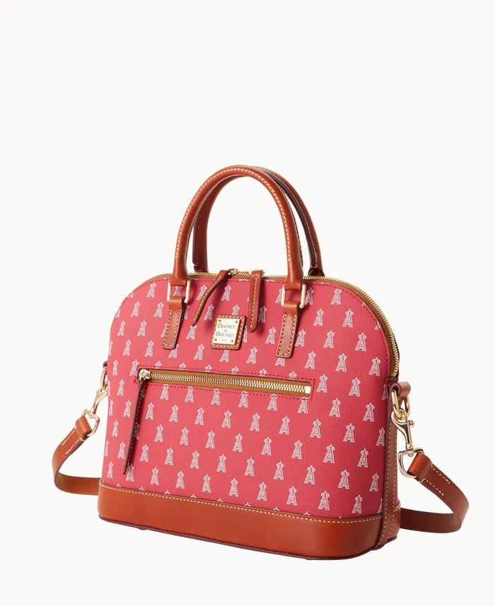 Dooney and Bourke Satchels MLB Angels Domed Zip Satchel Angels 8211 WomenMen Dooney and Bourke Satchels MLB Angels Domed Zip Satchel Angels 8211 WomenMen