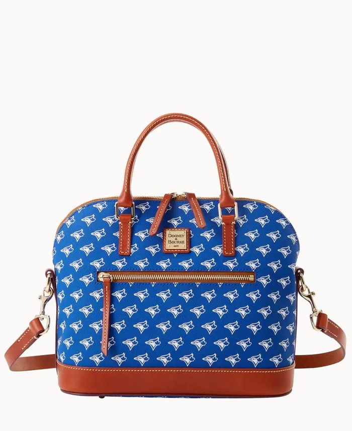 Dooney and Bourke Satchels MLB Blue Jays Domed Zip Satchel Blue Jays 8211 WomenMen Dooney and Bourke Satchels MLB Blue Jays Domed Zip Satchel Blue Jays 8211 WomenMen
