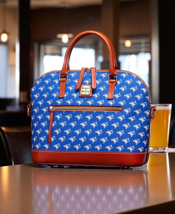 Dooney and Bourke Satchels MLB Blue Jays Domed Zip Satchel Blue Jays 8211 WomenMen Dooney and Bourke Satchels MLB Blue Jays Domed Zip Satchel Blue Jays 8211 WomenMen