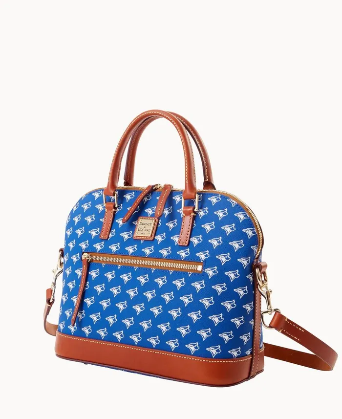 Dooney and Bourke Satchels MLB Blue Jays Domed Zip Satchel Blue Jays 8211 WomenMen Dooney and Bourke Satchels MLB Blue Jays Domed Zip Satchel Blue Jays 8211 WomenMen