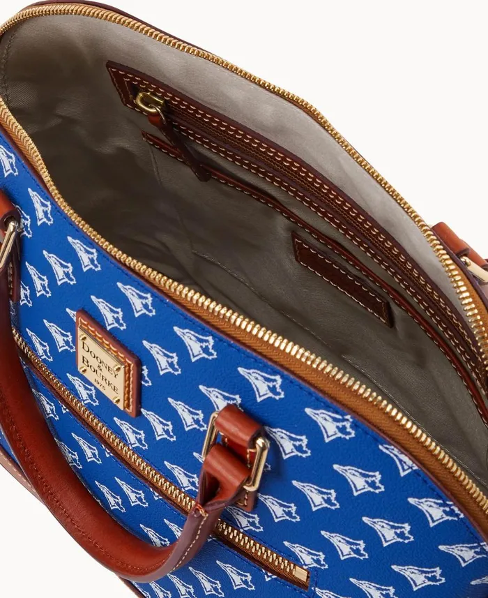 Dooney and Bourke Satchels MLB Blue Jays Domed Zip Satchel Blue Jays 8211 WomenMen Dooney and Bourke Satchels MLB Blue Jays Domed Zip Satchel Blue Jays 8211 WomenMen