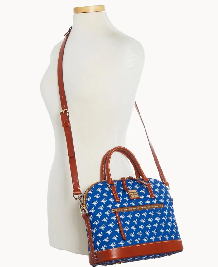 Dooney and Bourke Satchels MLB Blue Jays Domed Zip Satchel Blue Jays 8211 WomenMen Dooney and Bourke Satchels MLB Blue Jays Domed Zip Satchel Blue Jays 8211 WomenMen