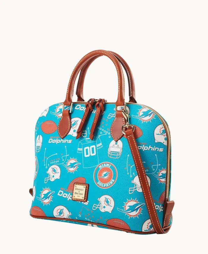 Dooney and Bourke Satchels NFL Dolphins Zip Zip Satchel Dolphins 8211 WomenMen Dooney and Bourke Satchels NFL Dolphins Zip Zip Satchel Dolphins 8211 WomenMen