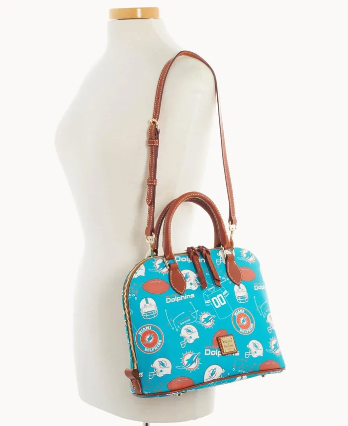Dooney and Bourke Satchels NFL Dolphins Zip Zip Satchel Dolphins 8211 WomenMen Dooney and Bourke Satchels NFL Dolphins Zip Zip Satchel Dolphins 8211 WomenMen