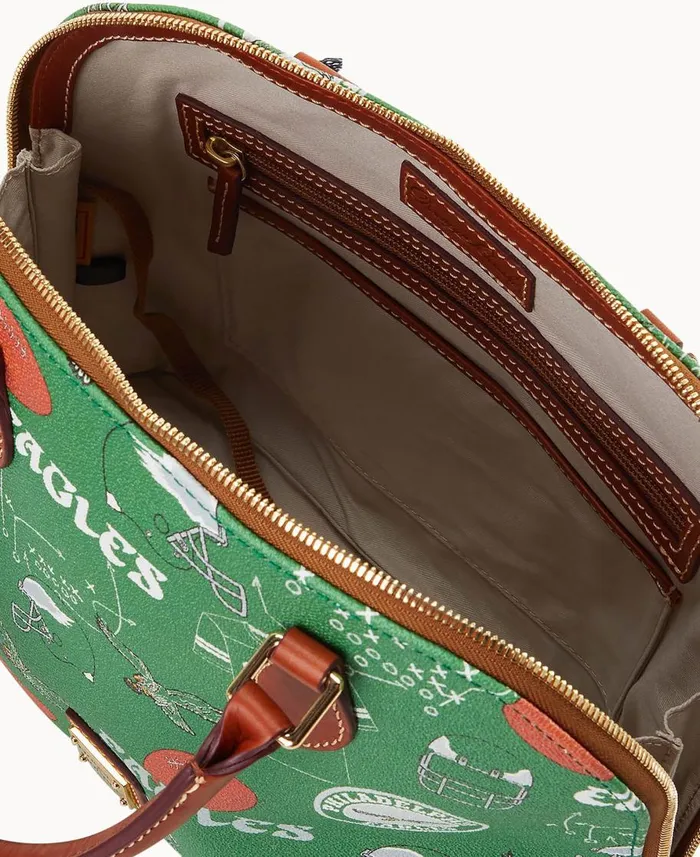 Dooney and Bourke Satchels NFL Eagles Zip Zip Satchel Eagles 8211 WomenMen