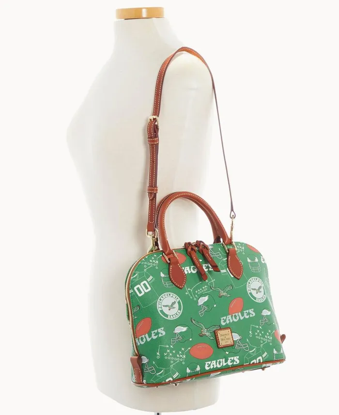 Dooney and Bourke Satchels NFL Eagles Zip Zip Satchel Eagles 8211 WomenMen