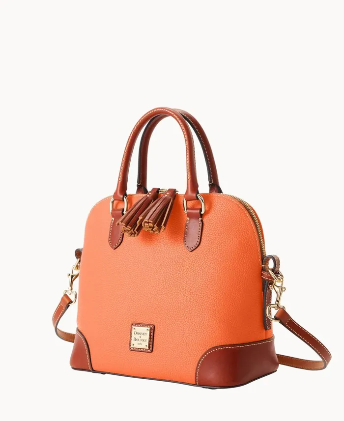 Dooney and Bourke Satchels Pebble Grain Domed Satchel Coral 8211 WomenMen