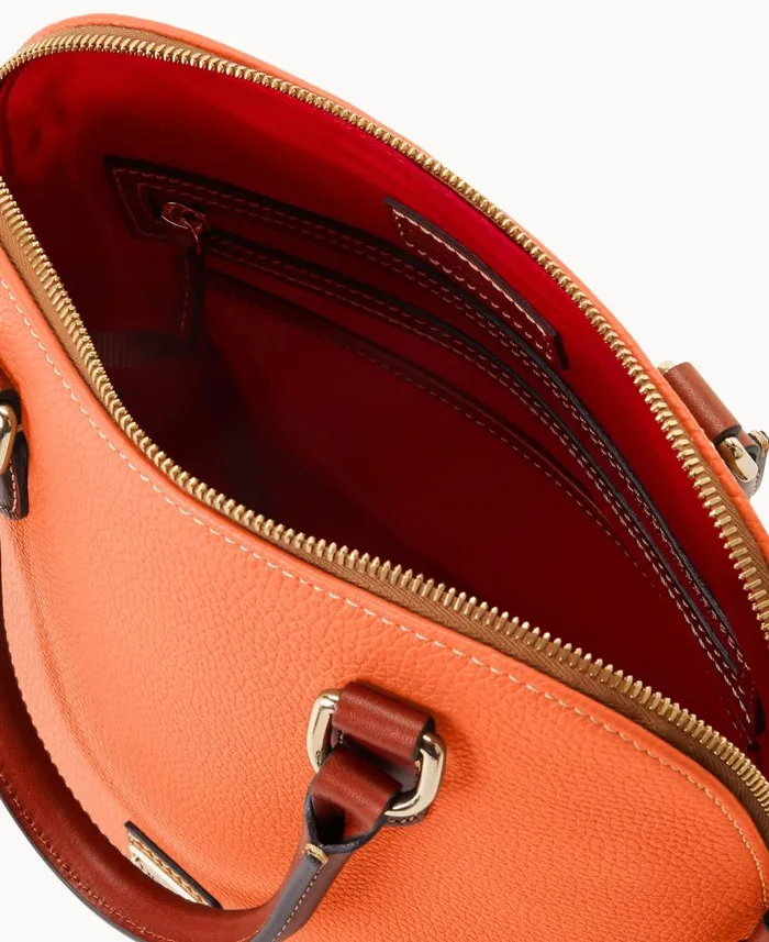 Dooney and Bourke Satchels Pebble Grain Domed Satchel Coral 8211 WomenMen