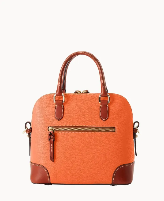 Dooney and Bourke Satchels Pebble Grain Domed Satchel Coral 8211 WomenMen