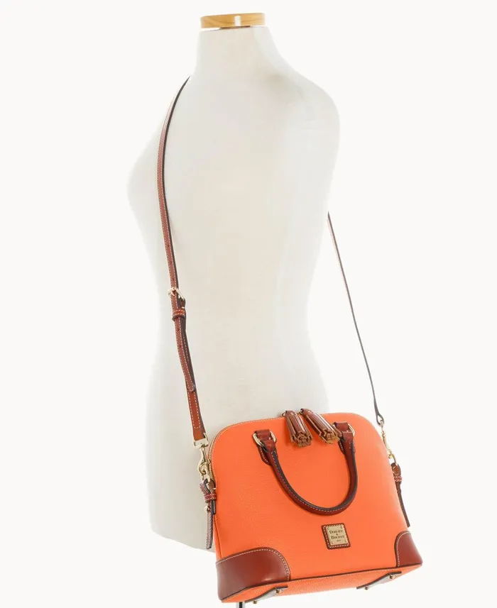 Dooney and Bourke Satchels Pebble Grain Domed Satchel Coral 8211 WomenMen