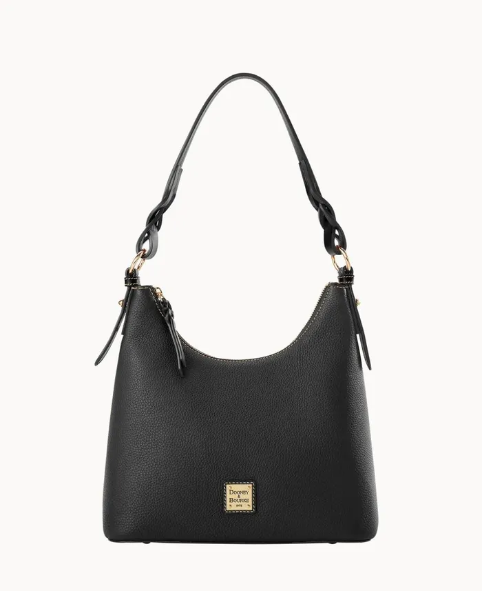 Dooney and Bourke Shoulder Bags Pebble Grain Bryce Hobo Black Black 8211 WomenMen Dooney and Bourke Shoulder Bags Pebble Grain Bryce Hobo Black Black 8211 WomenMen