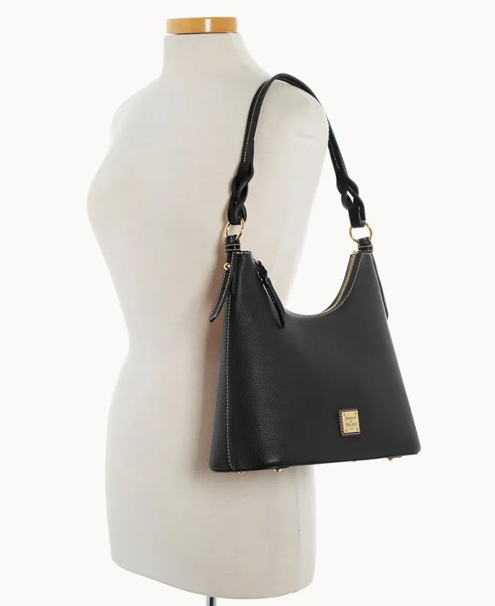 Dooney and Bourke Shoulder Bags Pebble Grain Bryce Hobo Black Black 8211 WomenMen Dooney and Bourke Shoulder Bags Pebble Grain Bryce Hobo Black Black 8211 WomenMen