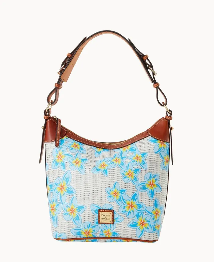 Dooney and Bourke Shoulder Bags Plumeria Hobo Sac Sky Blue White 8211 WomenMen Dooney and Bourke Shoulder Bags Plumeria Hobo Sac Sky Blue White 8211 WomenMen