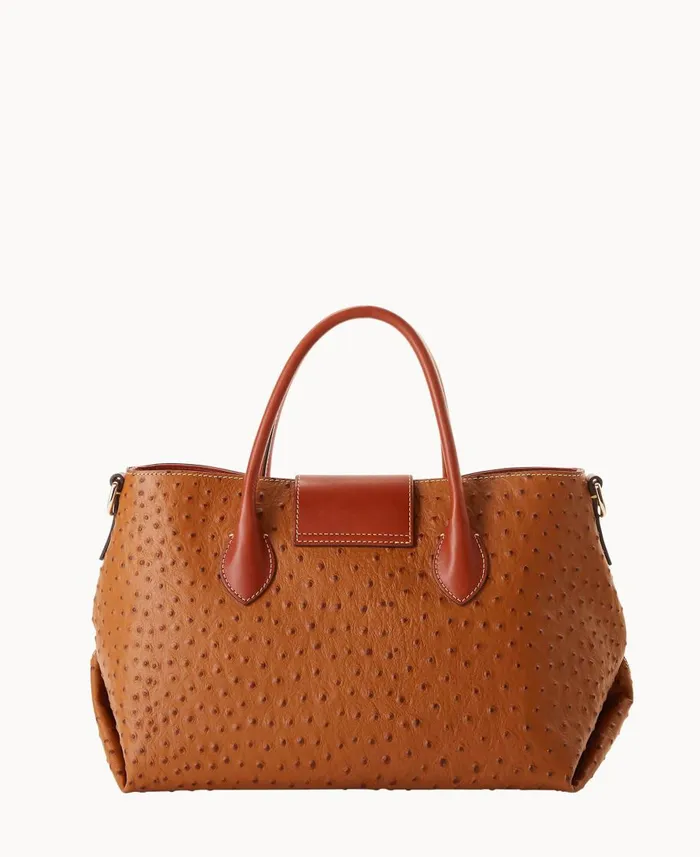 Dooney and Bourke Totes Ostrich Turnlock Handle Tote 30 Caramel 8211 WomenMen Dooney and Bourke Totes Ostrich Turnlock Handle Tote 30 Caramel 8211 WomenMen