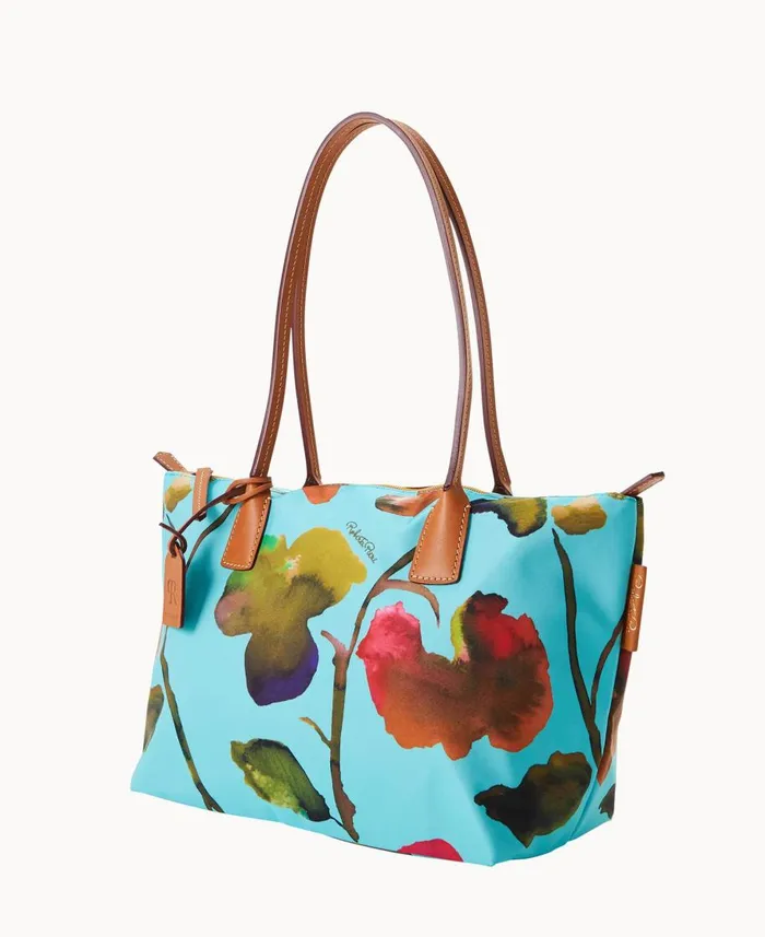 Dooney and Bourke Totes Roberta Pieri Flower Classic Sm Robertina Tote W Long Handle Light Blue 8211 WomenMen Dooney and Bourke Totes Roberta Pieri Flower Classic Sm Robertina Tote W Long Handle Light Blue 8211 WomenMen