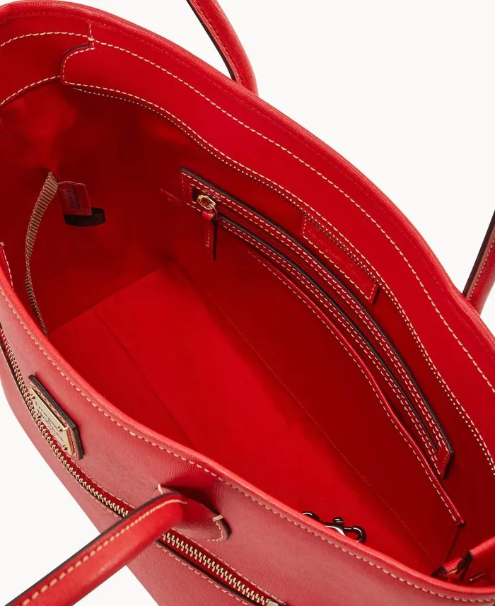 Dooney and Bourke Totes Saffiano Tote Tomato 8211 WomenMen