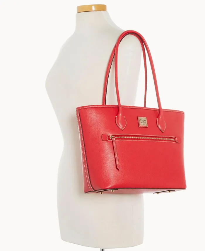 Dooney and Bourke Totes Saffiano Tote Tomato 8211 WomenMen